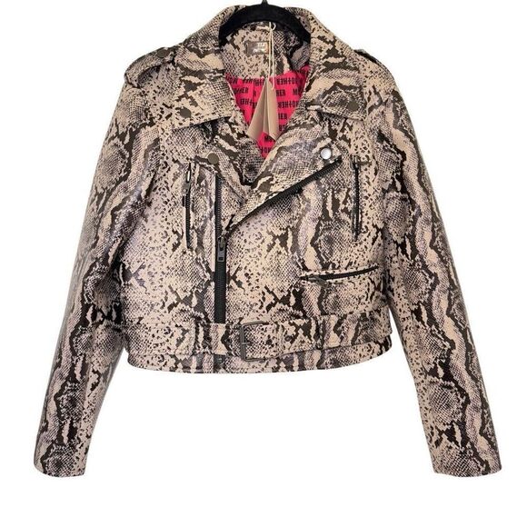 Mother the chopper snakeskin leather jacket Medium - Picture 2 of 6